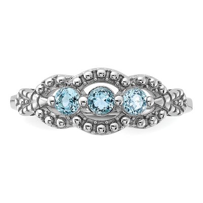 Sterling Silver Swiss Blue Topaz Ring – view 4