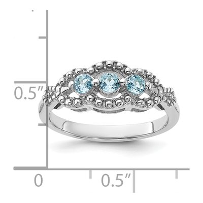 Sterling Silver Swiss Blue Topaz Ring – view 5