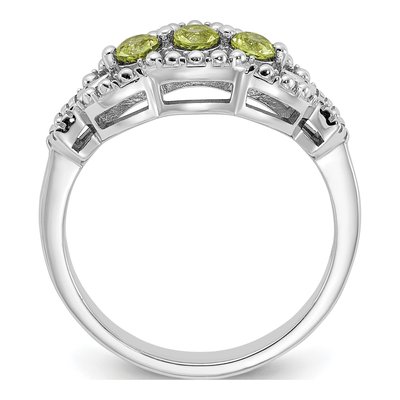 Sterling Silver Peridot Ring – view 2
