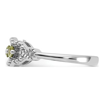Sterling Silver Peridot Ring – view 3
