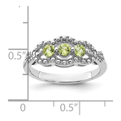 Sterling Silver Peridot Ring – view 5