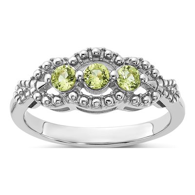Sterling Silver Peridot Ring