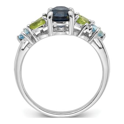 Sterling Silver London Blue Topaz & Swiss Blue Topaz Lt Ring – view 3