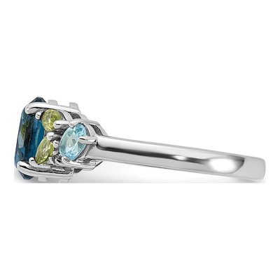 Sterling Silver London Blue Topaz & Swiss Blue Topaz Lt Ring – view 4