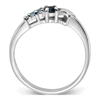 Sterling Silver London Blue Topaz & Swiss Blue Topaz Star Ring – view 3