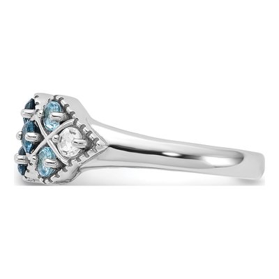 Sterling Silver London Blue Topaz & Swiss Blue Topaz Lt Ring – view 4
