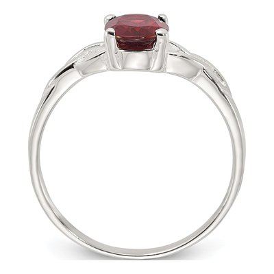 Sterling Silver Garnet Natural Ring – view 3