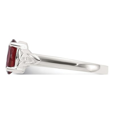 Sterling Silver Garnet Natural Ring – view 4