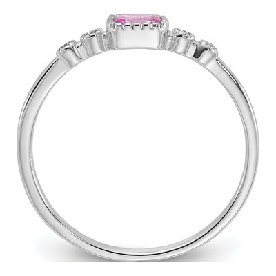 Sterling Silver Pink Sapphire Ring – view 3
