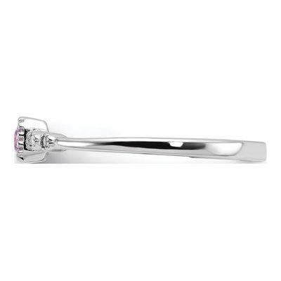 Sterling Silver Pink Sapphire Ring – view 4