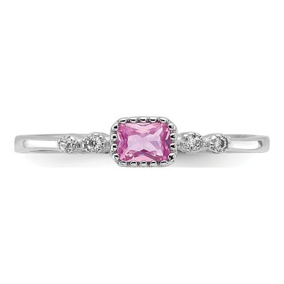 Sterling Silver Pink Sapphire Ring – view 5