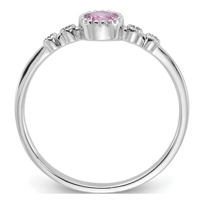 Sterling Silver Lab-Created Sapphire Ring – view 3
