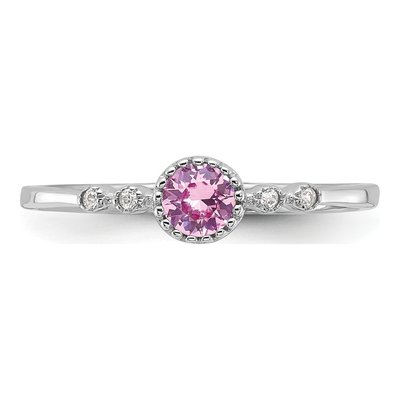 Sterling Silver Lab-Created Sapphire Ring – view 5