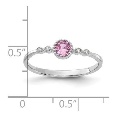 Sterling Silver Lab-Created Sapphire Ring – view 6