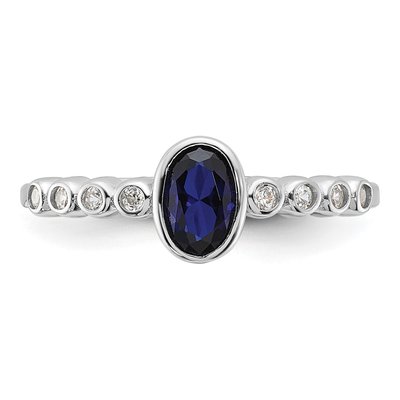 Sterling Silver Sapphire Spinel Ring – view 5