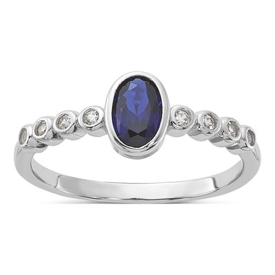 Sterling Silver Sapphire Spinel Ring