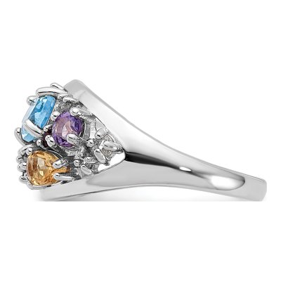 Sterling Silver Rainbow Multi Ring – view 3