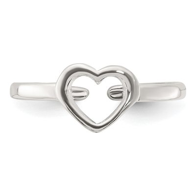 Sterling Silver Heart Toe Ring – view 5