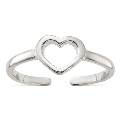 Sterling Silver Heart Toe Ring