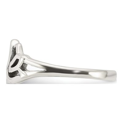 Sterling Silver Antiqued Lotus Toe Ring – view 4