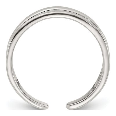 Sterling Silver Polished Toe Ring Set (2) – view 3