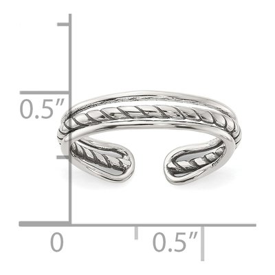 Sterling Silver Antiqued Toe Ring – view 6
