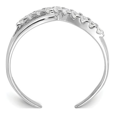 Sterling Silver CZ Toe Ring – view 3
