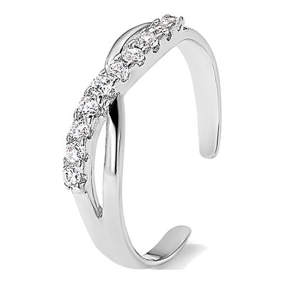 Sterling Silver CZ Toe Ring – view 8