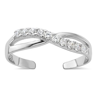 Sterling Silver CZ Toe Ring