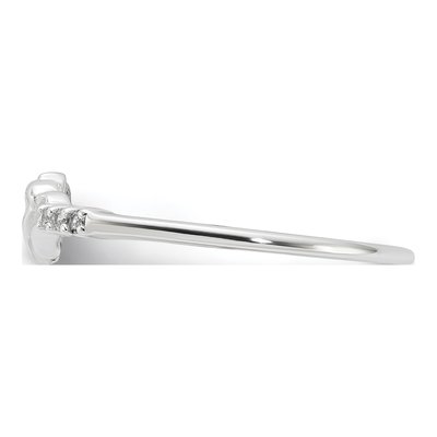 Sterling Silver CZ Heart Ring – view 4