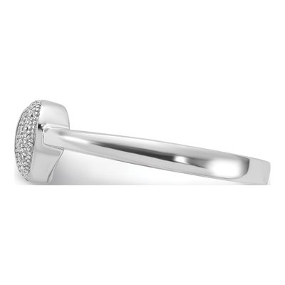 Sterling Silver CZ Heart Ring – view 4