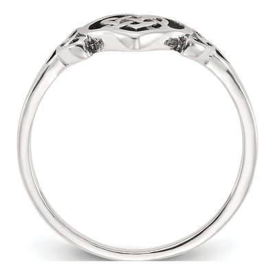 Sterling Silver Antiqued Celtic Heart Ring – view 3