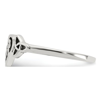 Sterling Silver Antiqued Celtic Heart Ring – view 4