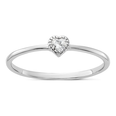 Sterling Silver CZ Heart Ring