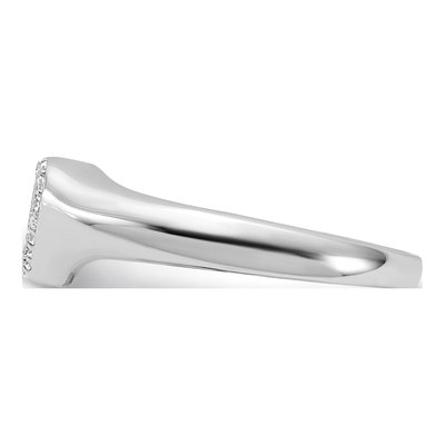 Sterling Silver CZ Heart Ring – view 4