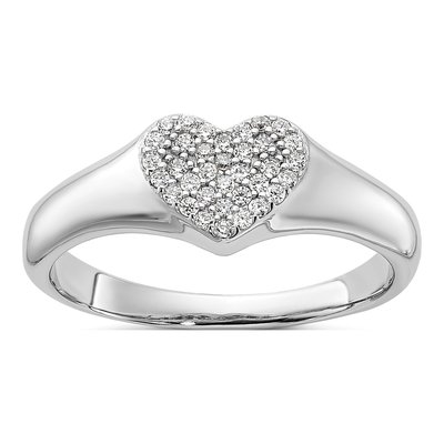 Sterling Silver CZ Heart Ring