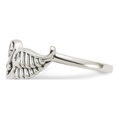 Sterling Silver Antiqued Heart Ring – view 4