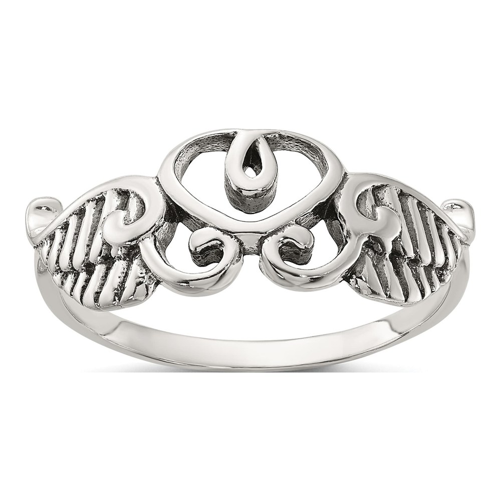 Sterling Silver Antiqued Heart Ring