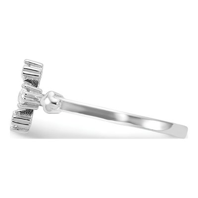 Sterling Silver CZ Cross Ring – view 4