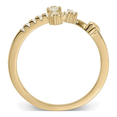 Gold-Plated Sterling Silver CZ Cross Ring – view 3