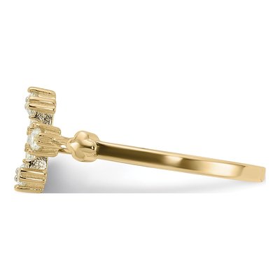 Gold-Plated Sterling Silver CZ Cross Ring – view 4
