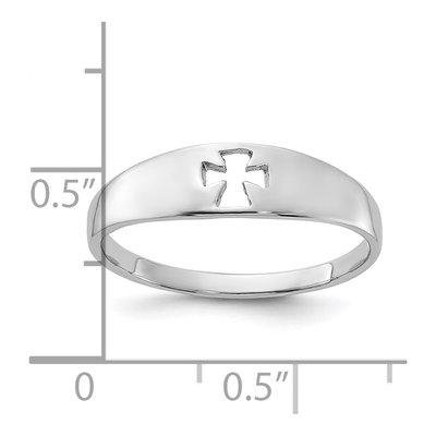 Sterling Silver Cut-Out Cross Ring – view 6