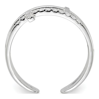 Sterling Silver CZ Cross Ring – view 3