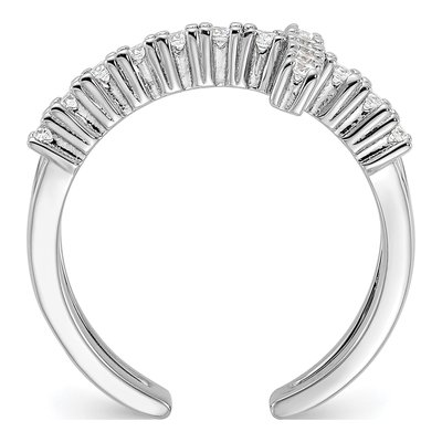 Sterling Silver CZ Double Cross Ring – view 3