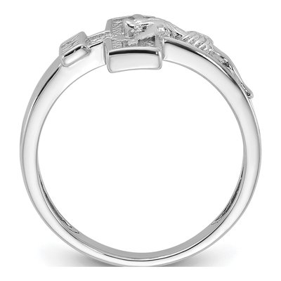 Sterling Silver INRI Crucifix Ring – view 3