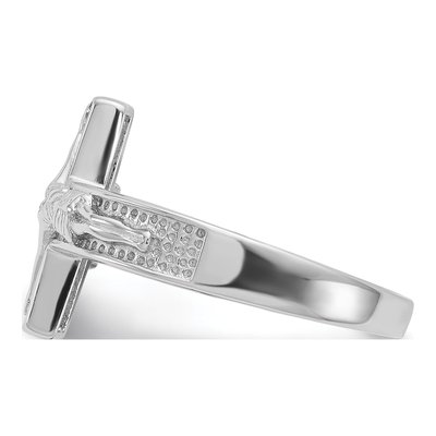 Sterling Silver INRI Crucifix Ring – view 4
