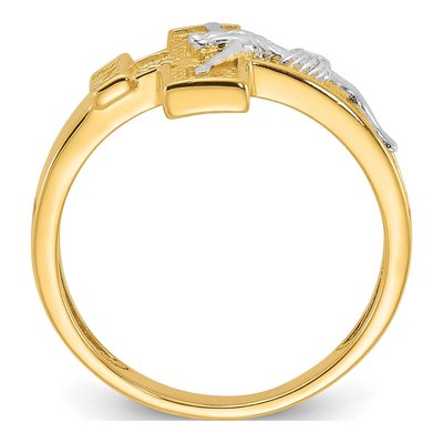 Gold-Plated Sterling Silver INRI Crucifix Ring – view 3