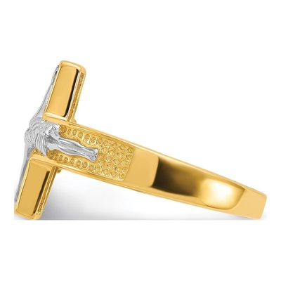 Gold-Plated Sterling Silver INRI Crucifix Ring – view 4