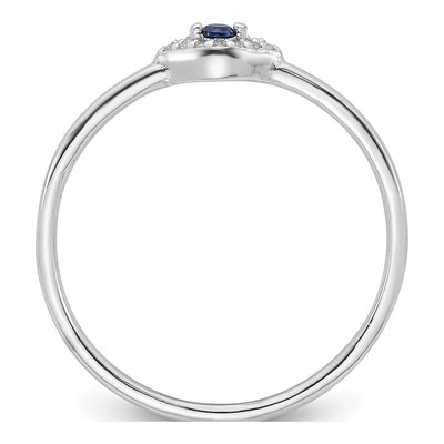 Sterling Silver CZ Evil Eye Ring – view 3