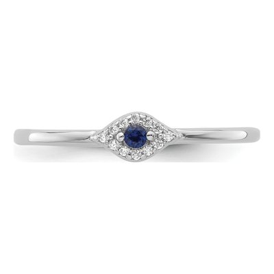 Sterling Silver CZ Evil Eye Ring – view 5